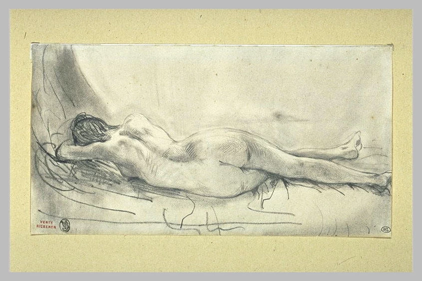 Nudo femminile, sdraiato, di spalle - Louvre, Parigi